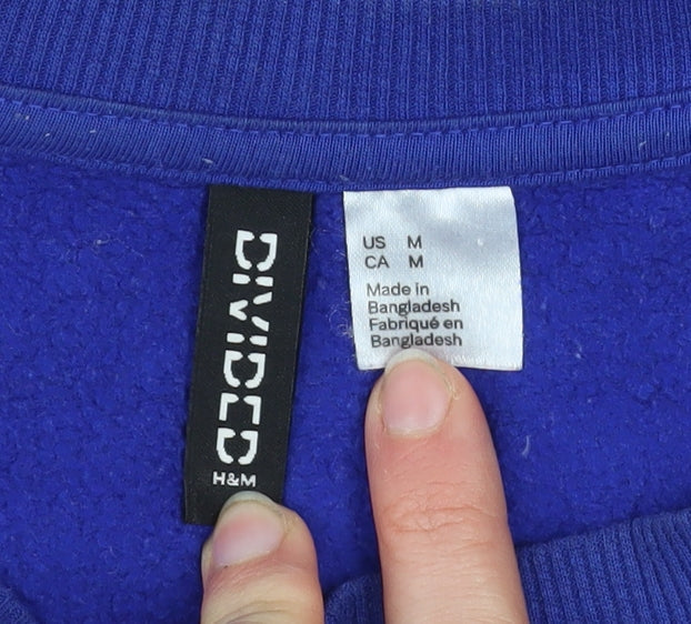 Womens UK Size M H&M Blue Pullover Sweatshirt
