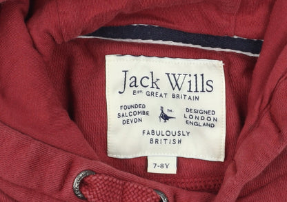 Boys UK Size 7-8 Years Jack Wills Red Pullover Hoodie