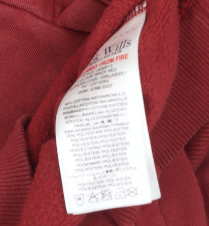 Boys UK Size 7-8 Years Jack Wills Red Pullover Hoodie
