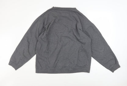 Mens UK Size XL Six Flags Grey Pullover Sweatshirt