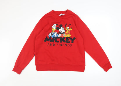 Womens UK Size XS Disney Red Pullover Sweatshirt