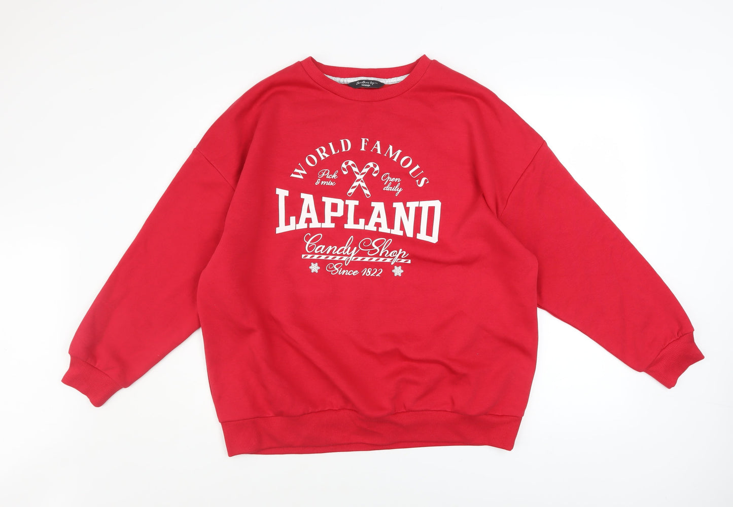Womens UK Size S George Red Pullover Sweatshirt