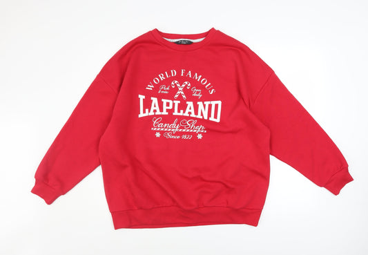 Womens UK Size S George Red Pullover Sweatshirt