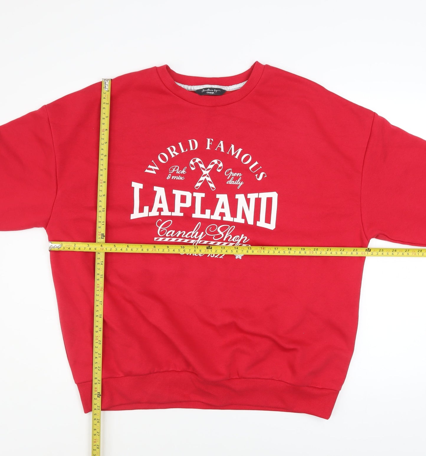 Womens UK Size S George Red Pullover Sweatshirt