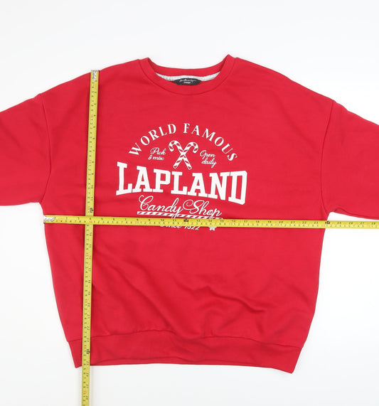 Womens UK Size S George Red Pullover Sweatshirt