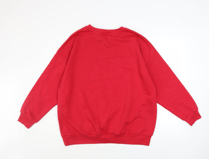 Womens UK Size S George Red Pullover Sweatshirt