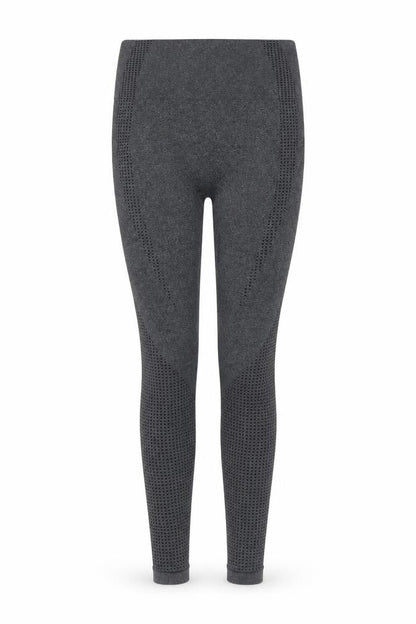Front view of Dunnes Women's Grey Seamless Performance Leggings, size M
