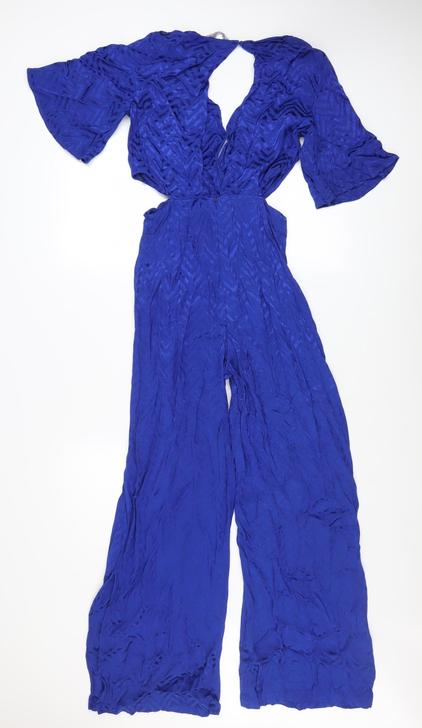Womens UK Size XS Zara One-Piece Blue Jumpsuit