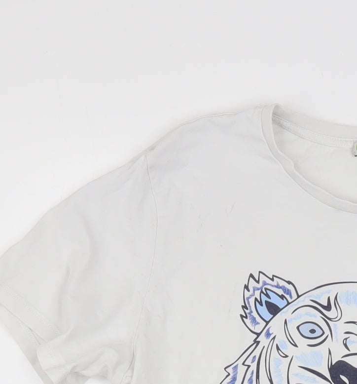 Boys UK Size 15-16 Years KENZO White Basic T-Shirt