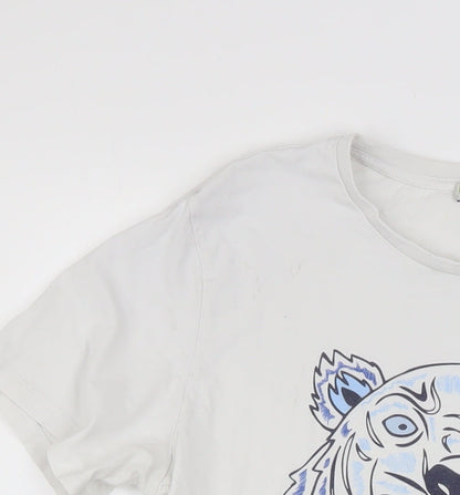 Boys UK Size 15-16 Years KENZO White Basic T-Shirt