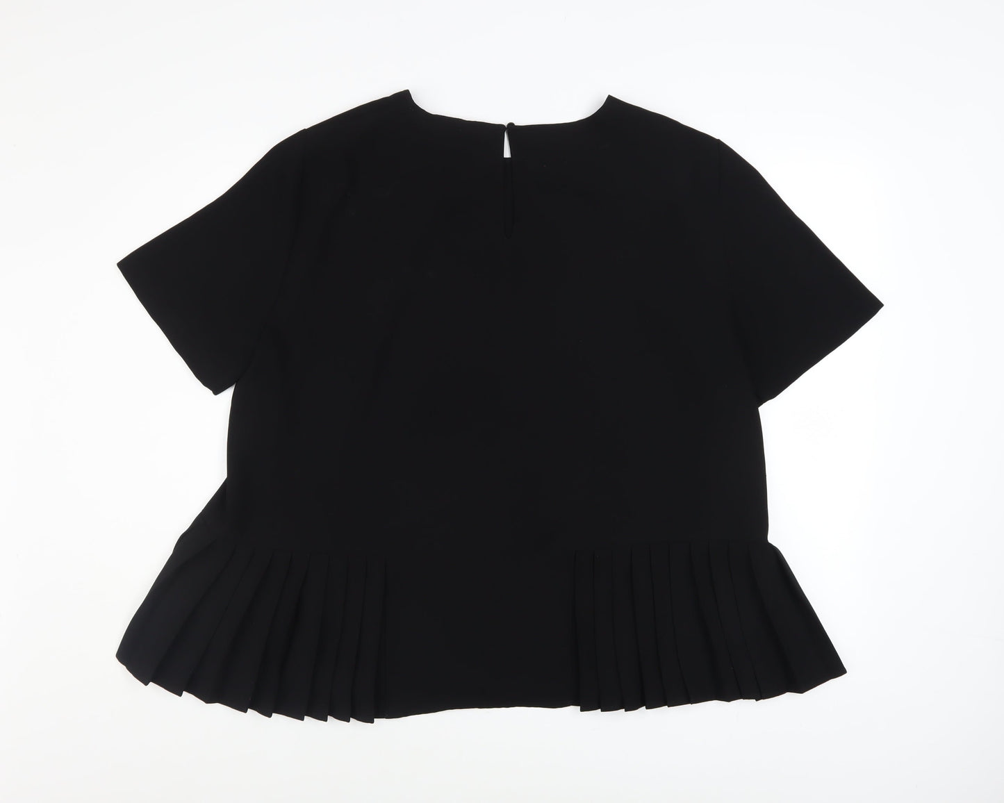 Womens UK Size 18 Zara Black Basic Blouse