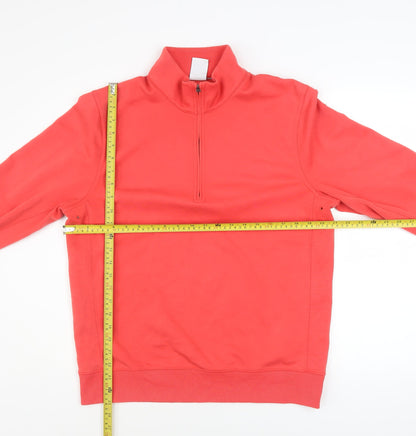 Mens UK Size M Nike Red 1/2 Zip Sweatshirt