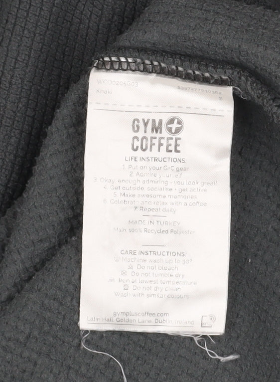 Womens UK Size S Gym+Coffee Green Pullover Sweatshirt