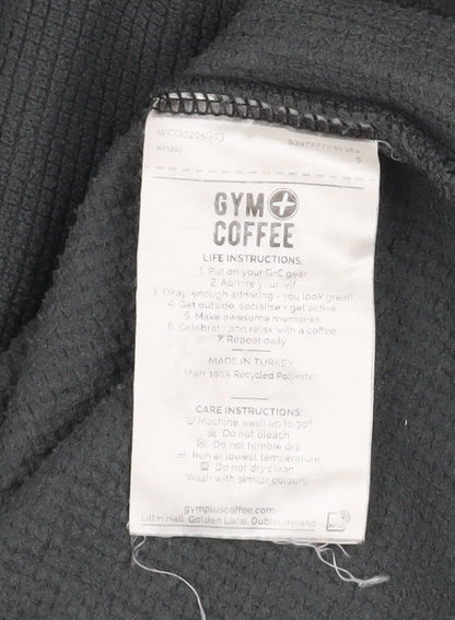 Womens UK Size S Gym+Coffee Green Pullover Sweatshirt