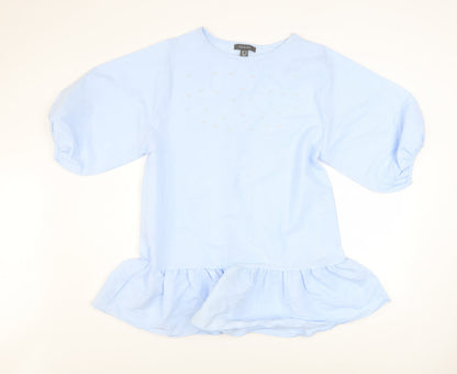 Womens UK Size 14 Primark Blue Tunic Blouse