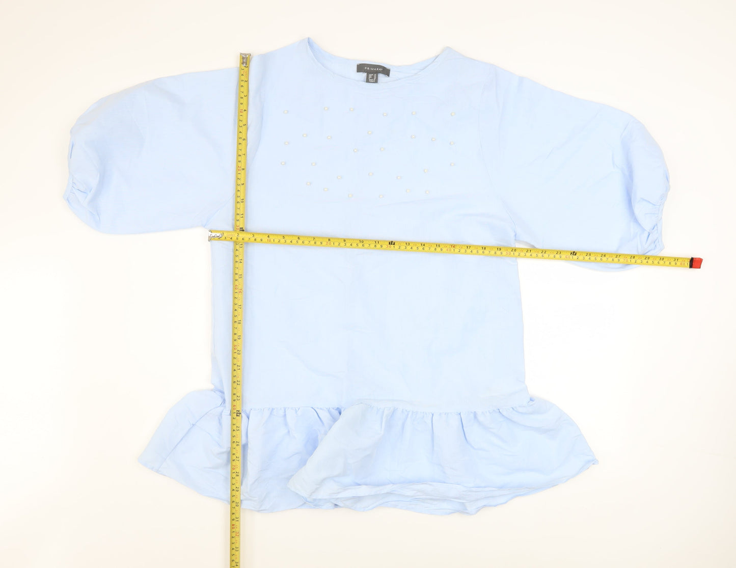 Womens UK Size 14 Primark Blue Tunic Blouse