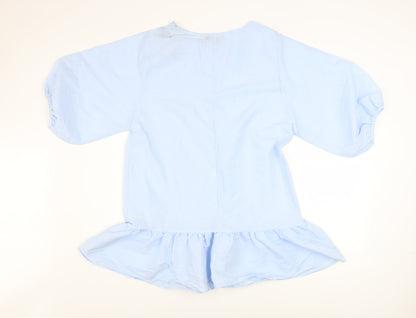 Womens UK Size 14 Primark Blue Tunic Blouse