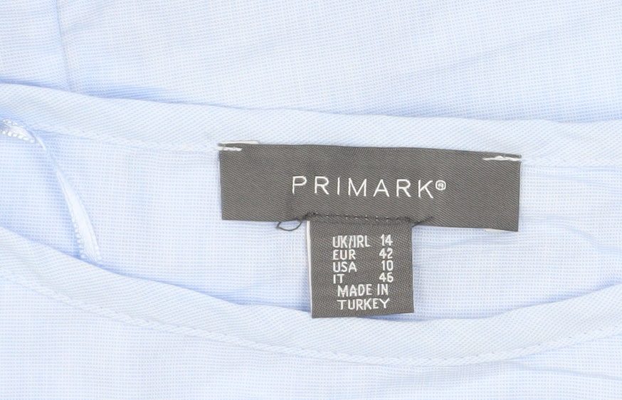 Womens UK Size 14 Primark Blue Tunic Blouse