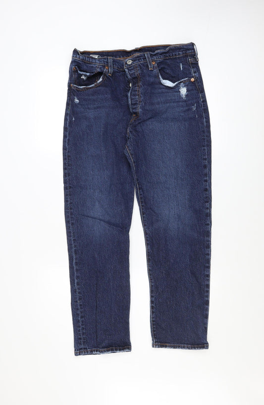 Mens UK Size M Levi Strauss & Co. Regular Fit Straight Blue Jeans