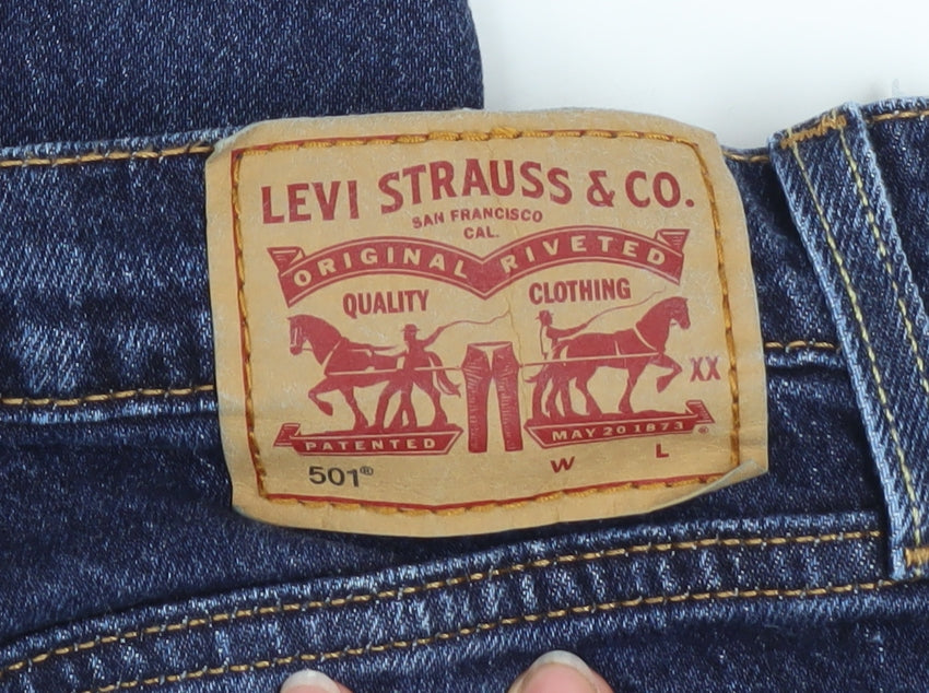 Mens UK Size M Levi Strauss & Co. Regular Fit Straight Blue Jeans