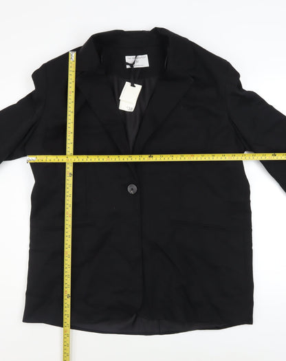 The Primark Edit Women Black Single-Breasted Blazer Size M EU 38