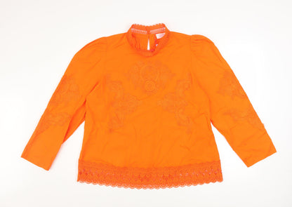 Womens UK Size 16 Savida Orange Tunic Blouse