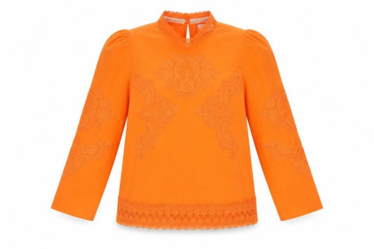 Womens UK Size 16 Savida Orange Tunic Blouse