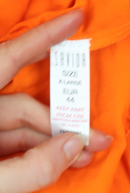 Womens UK Size 16 Savida Orange Tunic Blouse