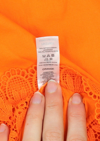 Womens UK Size 16 Savida Orange Tunic Blouse