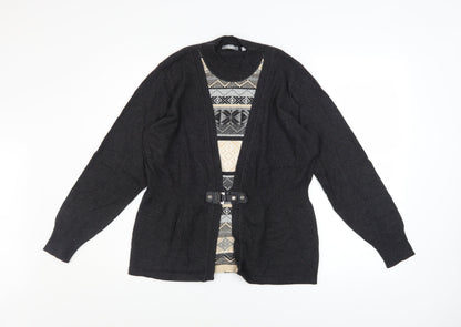 Womens UK Size 12 Rabe Black Cardigan Jumper