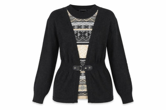 Womens UK Size 12 Rabe Black Cardigan Jumper