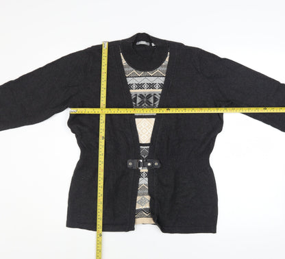 Womens UK Size 12 Rabe Black Cardigan Jumper