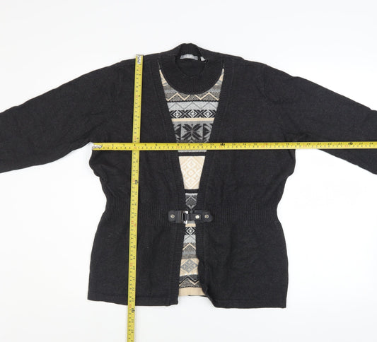 Womens UK Size 12 Rabe Black Cardigan Jumper