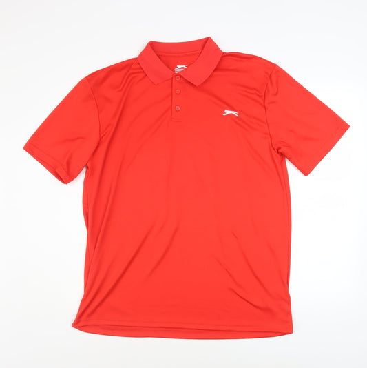 Mens UK Size L Slazenger Red GolfGym & TrainingRunning & JoggingWalking Polo