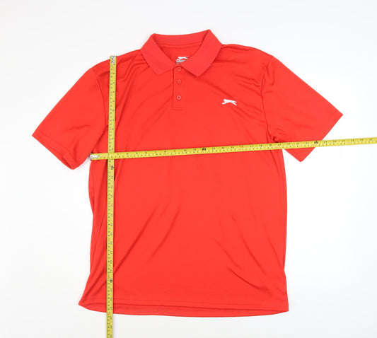 Mens UK Size L Slazenger Red GolfGym & TrainingRunning & JoggingWalking Polo