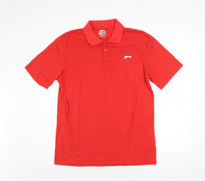 Mens UK Size L Slazenger Red GolfGym & TrainingRunning & JoggingWalking Polo