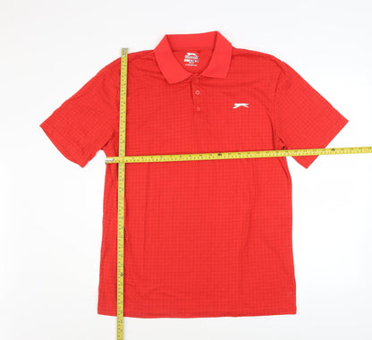 Mens UK Size L Slazenger Red GolfGym & TrainingRunning & JoggingWalking Polo