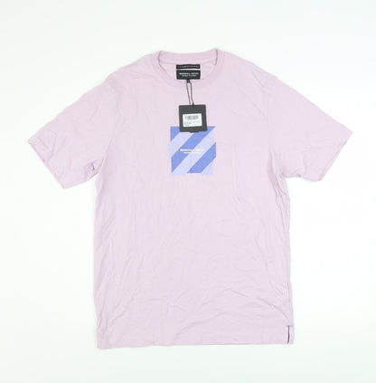 Marshall Artist Men's Purple Cotton Graphic T-Shirt Size S