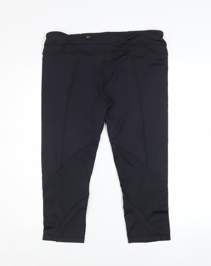 Womens UK Size 12 Perfection by Body Logic Slim Fit Capri Black Leggings