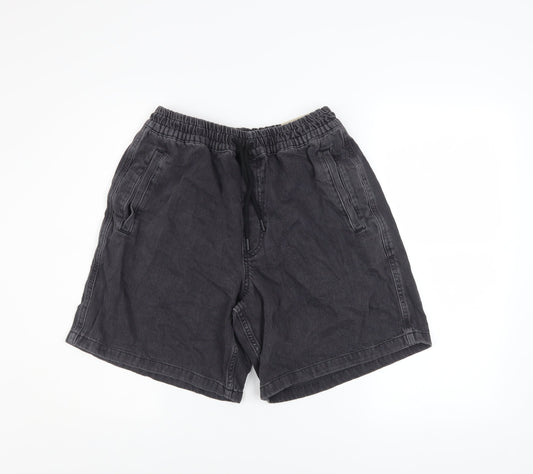 River Island Men’s Black Regular Fit Denim Shorts W34