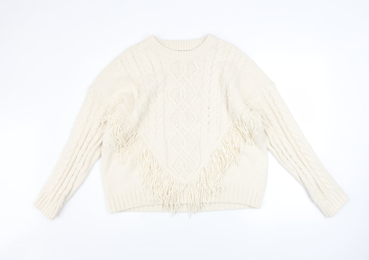 Womens UK Size L Primark Ivory Pullover Jumper