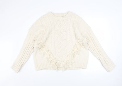 Womens UK Size L Primark Ivory Pullover Jumper