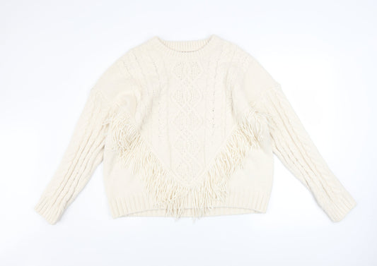 Womens UK Size L Primark Ivory Pullover Jumper