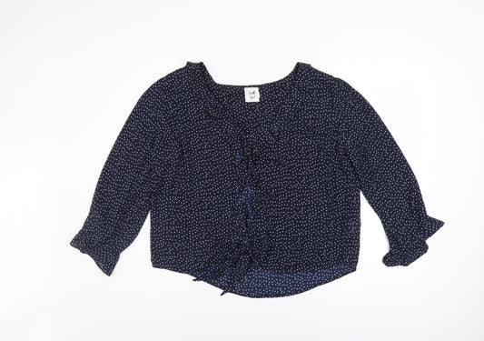 Womens UK Size 16 Grette Hjort Blue Basic Blouse