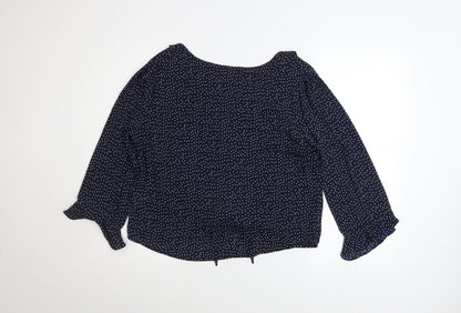 Womens UK Size 16 Grette Hjort Blue Basic Blouse