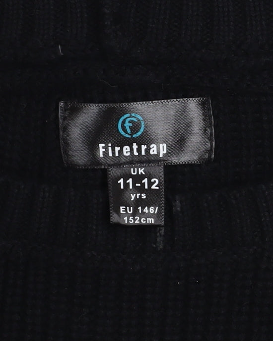 Boys UK Size 11-12 Years Firetrap Black Pullover Jumper