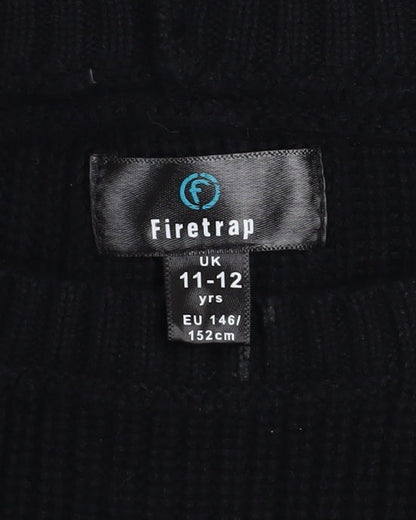 Boys UK Size 11-12 Years Firetrap Black Pullover Jumper