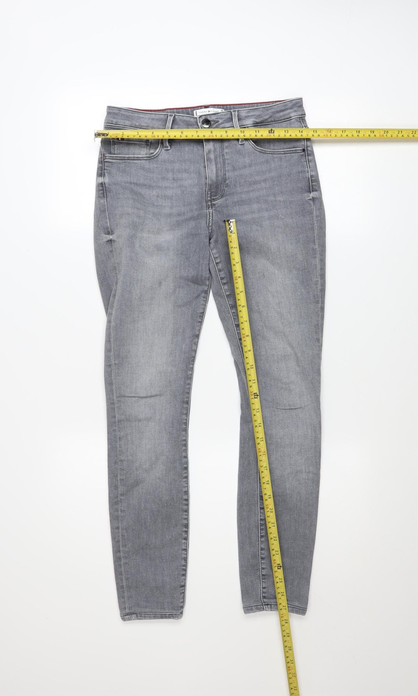 Mens UK Size M Tommy Hilfiger Slim Fit Skinny Grey Jeans