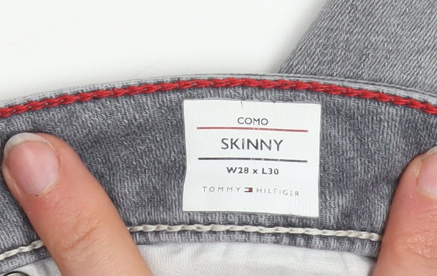 Mens UK Size M Tommy Hilfiger Slim Fit Skinny Grey Jeans
