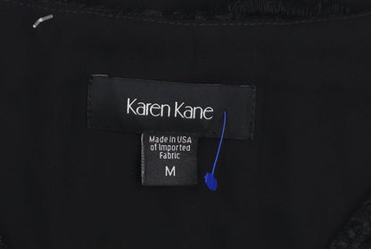Womens UK Size M Karen Kane Black Tunic Blouse